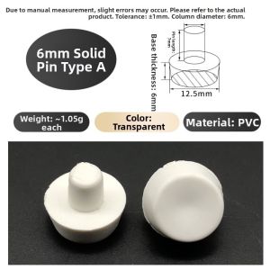 MUSCLEX 50Pcs với Stem Bàn kính có đệm chống va đập tích hợp Đen/Trong suốt M5/M5.8/M6 Miếng lót chân trong suốt Chất lượng cao Đệm chân ghế chống va chạm Dùng để chèn lỗ nội thất
