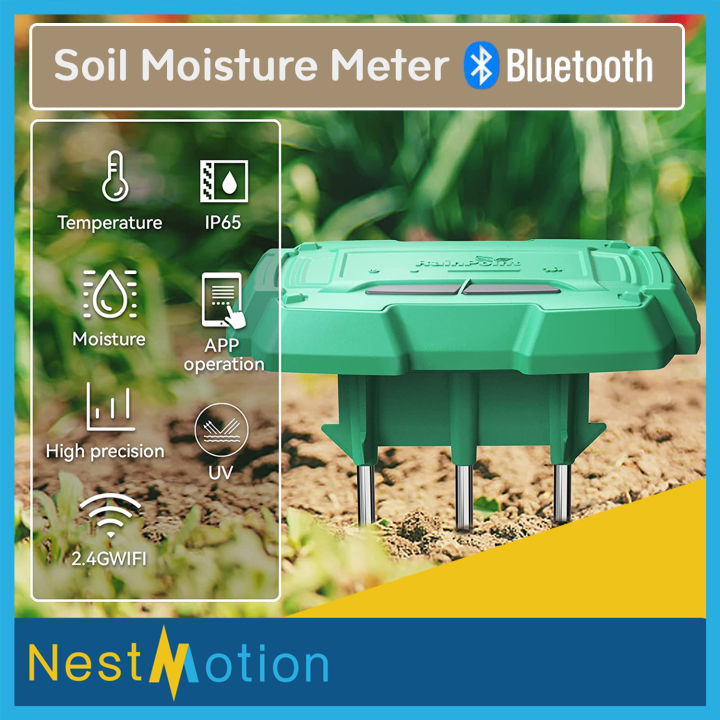 RainPoint Soil Moisture Meter เซ็นเซอร์วัดความชื้นและอุณหภูมิของพืชเชื่อมต่อกับหน้าจอมอนิเตอร์ผ่าน Bluetooth