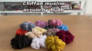 Chiffon Beaded Hair Tie Hair Rope Hair Accessory Bun Hair Rope Malaysia Solid Color Elastic Hair Tie Large Scrunchie Fluffy