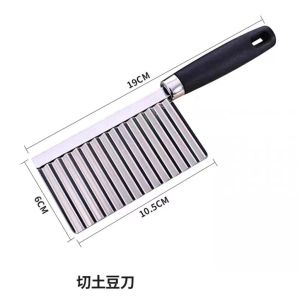 MixHome Crinkle Potato Vegetable Cutter Knife Stainless Steel Slicer Wave Cutting Tool French Fries Wavy Chopping