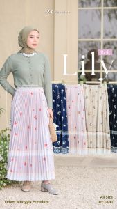 Rok Plisket Motif Lily By ZR Fashion