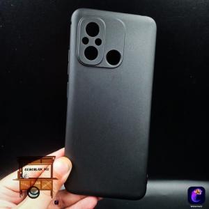XIAOMI REDMI 12C Softcase Silicon Macaron FULL BLACK Case Casing XIAOMI REDMI 12C