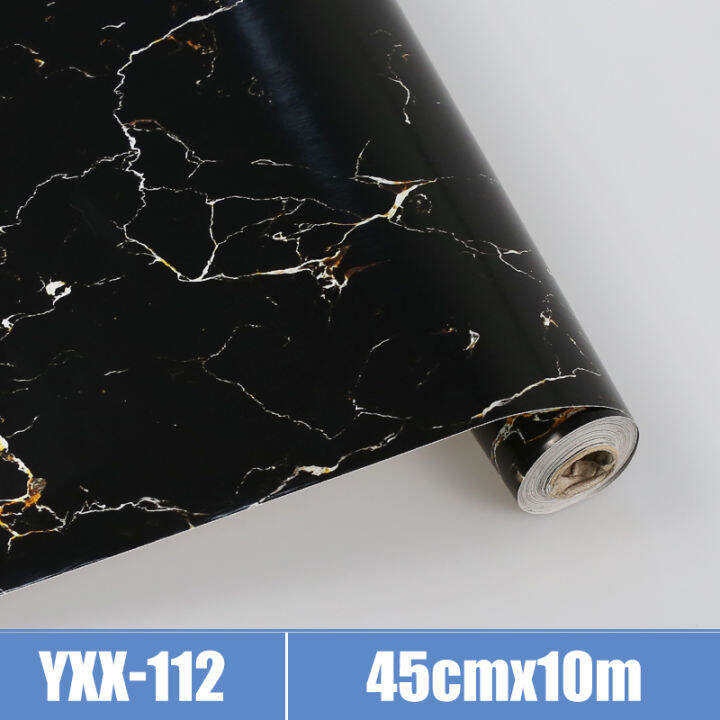 Wallpaper 10M*45CM marble texture wallpaper sticker waterproof for