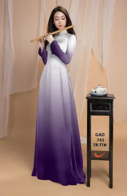 Vải áo dài lụa loang màu sang trọng và hiện đại