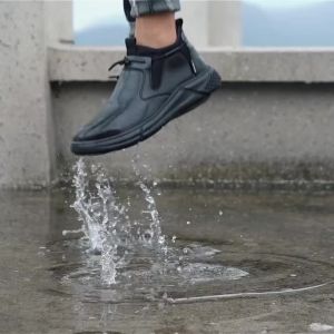 2023 Black Leather Waterproof Safety Work Shoes For Men Steel Toe Office Boots Shoes Indestructible Construction Male Boots Footwear