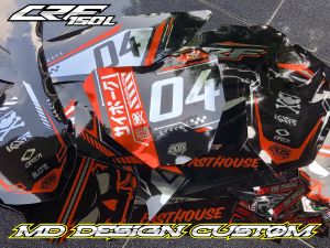 0768 (COD) Sticker Decal CRF 150 L Full Crome Metalic Bebas Request Terbaru - Sticker Premium CRF Terbaru - Sticker Variasi CRF 150L Terbaru - Sticker Striping CRF 150L Terbaru