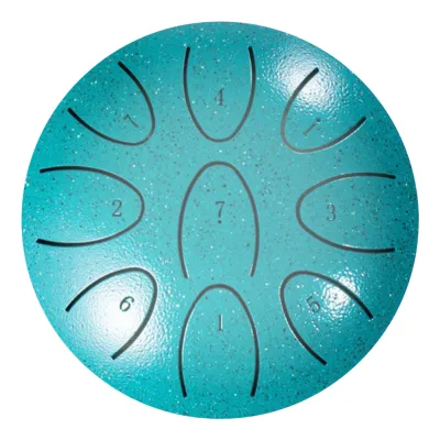 Portable 4 Inch Steel Tongue Drum 9-Note Ethereal Handpan for Meditation Yoga Practice Black Finish