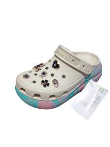 Sandal Crocs Classic Motif Crush Clog Wanita Free Jibbits Sandal Wanita