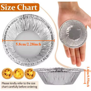 500pcs/set Egg Tart Molds Mini Tart Pan Aluminium Pie Tins Cupcake Cake Baking Cups
