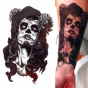Tattoo Temporary Tato Temporer Tahan Air Anti Air Seri HB 180 Motif Wanita Hantu Hitam