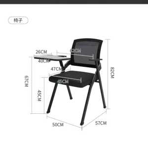 Training Foldable chair with table board integrated stool foldable chair office conference chair