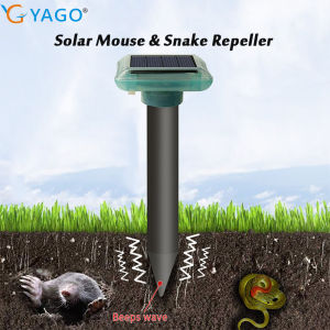 RCYAGO Solar Mole Repeller พลังงานแสงอาทิตย์ รุ่น UltraSonic สำหรับการป้องกันเครื่องมือสวนหลา กันน้ำสัตว์ Rat Mouse Buzz Snake Repellers
