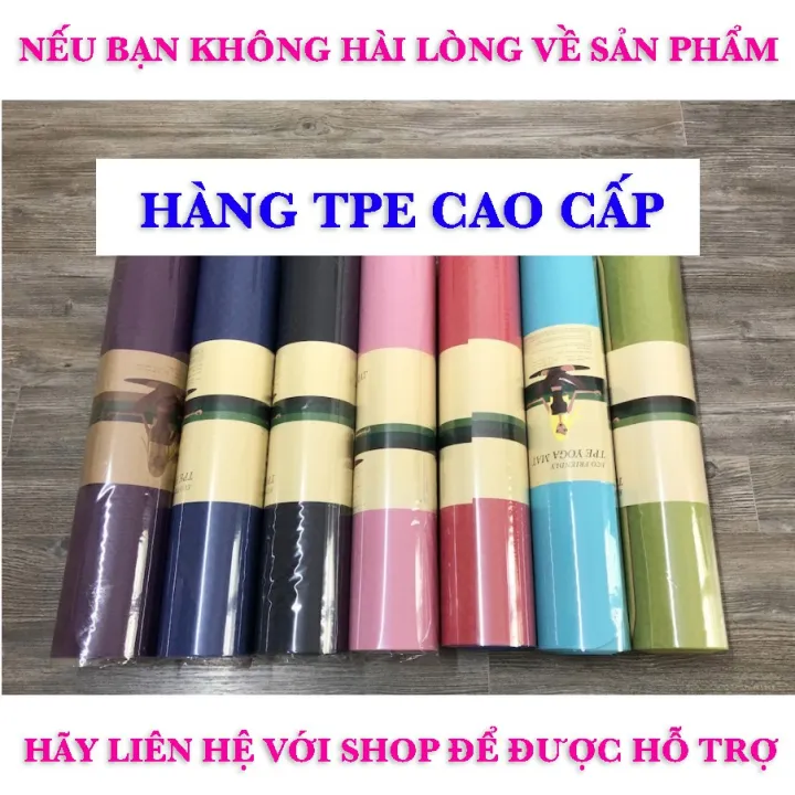 Thảm tập yoga 2 lớp TPE cao cấp, Thảm tập gym tại nhà, Thảm tập thể dục tại nhà