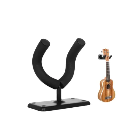 PLAYOU Guitar hook Guitar holder Guitar wall mount for Electric Acoustic Bass Black Metal Square Holder Hangers (1PCS)