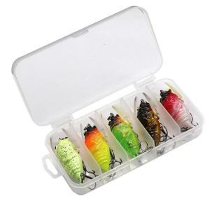 5Pcs Cicada Crankbait Fishing Lures 4.5cm 6g Hard Plastic Baits Artificial Baits Fishing Tackle