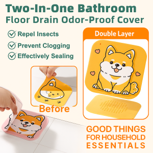 Bathroom floor twoinone antiodor cover