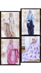 Set Mukena & Inner Anak Katun Rayon Motif Karakter Kuromi - Lengkap Perlempengan Shalat