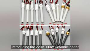 LUJINXUN MCH Ceramic Heater 220V 300W Dry Burning Biomass Pellet Furnace Igniter for BBQ Barbecue Grill OD10.5mm*ID6mm*L100mm