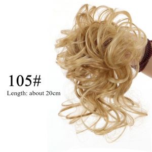 Curly Donut Chignon With Elastic Band Synthetic Scrunchies Messy Hair Bun Updo Hairpieces Extensions for Women
