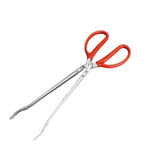 TRANQUIL HUT Outdoor Sea Crab Kitchen Accessories Stainless Steel Multi-function Red Handle Fishing Catch Tool Tooth Clamp Anti-slip Clip Sea Crab Tongs