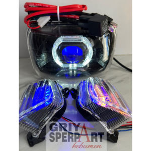 Lampu depan Legenda custome biled MATRIX dan sen Runing + Relay