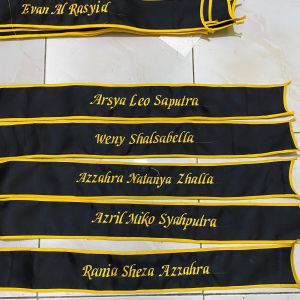 BORDIR NAMA SELEMPANG ANAK PAUD TK SD / SELENDANG WISUDA ANAK BORDIR