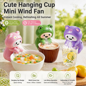 Portable Baby Food Cooling Fan/Cute Design Dog Shape Summer Fan/USB Rechargeable Cooling Gadget/Clip-On Desk Fan For Office Home
