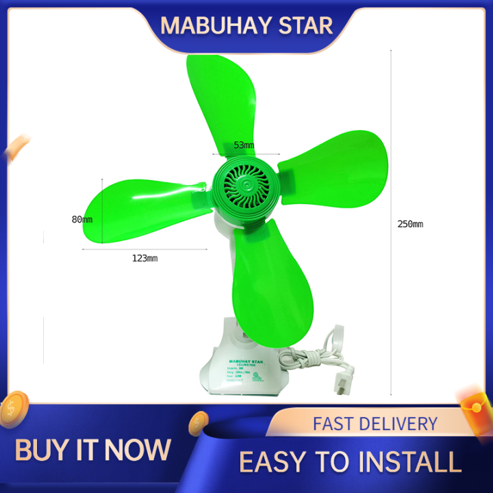 MABUHAY STAR FS06 Mini Electric Fans 380MM 4 Blades Clip Fan Small