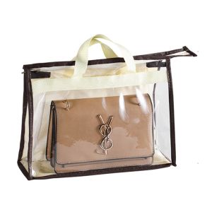 Pvc Transparent Dust-proof Handbag Storage Bag Home Wardrobe Storage And Organization Crossbody Zip Waterproof Bag