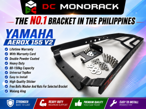 YAMAHA AEROX 155 V2 TOPBOX BRACKET LIFETIME WARRANTY HEAVY DUTY DOUBLE POWDER COATED PLUG AND PLAY