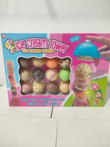 KIDZOONAA - MAINAN ICE CREAM TOWER MAINAN ES KRIM MAINAN ANAK ES CREAM (AGH-1)