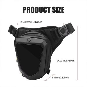 Smart LED Screen Motorcycle Bicycle Leg Bag Waterproof Ride Cycling Wallet Men Women DIY Pattern APP Control Fanny Pack pockets