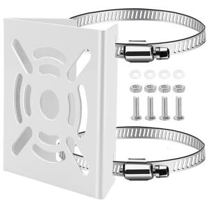 Adjustable Security Camera Poles Mounting With Iron Clamps Compatibility With Most Outdoor Poles