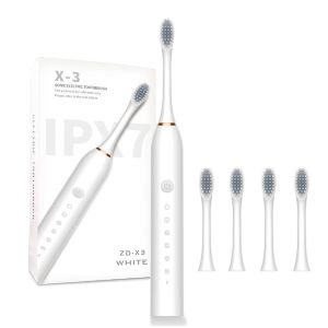 Bàn Chải Điện Sonic X3 BẢN EU Mẫu Mới 6 Chế Độ Chải Thông Minh Kèm 4 Đầu Chải Lông DuPont Cao Cấp