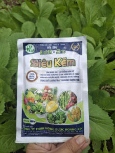 PHÂN BÓN LÁ KẼM BioHK - Zinc. GÓI 100G. Chống rụng lá vàng lá. Ngăn ngừa khô vằn đạo ôn thối nhũn héo rũ thán thư.