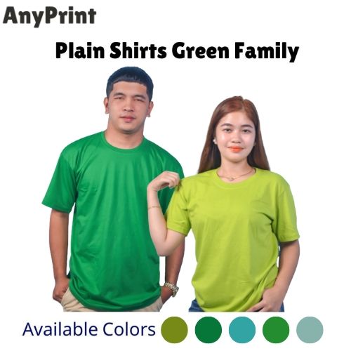 Plain t shirt Cotton Green color family Mint Apple Avocado Teal Emerald Green Quality cotton Lazada PH