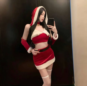 U Gonna Sชุดนอนชุดชั้นในสตรีแขนกุดสีแดงคอวีดันทรงเปิดหลังรัดรูปสำหรับปาร์ตี้2025ของขวัญสำหรับแฟนสาว