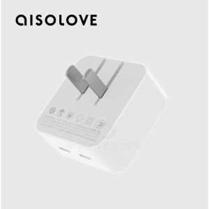 FANTASY E LIFE AISOLOVE CT01 35W Gallium Nitride Dual Type-C Power Adapter Durable and Portable Fast and Quick Charging For Android and Apple and tablet Devices Can Charge all that supports Type - C Connectors