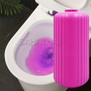 Toilet Box with Siamese Cat Design and Double Lid for Privacy, ขวดแคปซูลดับกลิ่นชักโครก ดับกลิ่นห้องน้ำ ห้องน้ำหอม **น้ำสีฟ้า