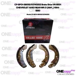 Chevrolet Aveo Rear MR 2 AW1 1984-1990. CP-BP01-SB092 Brake Shoe VK-8001 forERMETIQ Brake Shoe. Automotive Car Parts & Spares Brake System Brake Pads & Shoes.