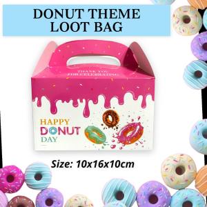 12pcs Donut Theme CandyLand Ice cream Sweets Birthday Party Loot box Loot Bags Gift Box Sweet Life Giveaway Lootbags
