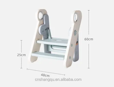 INSTOCK - Kids Kitchen Step Stool with Safety Rail Toddler Learning Stool TowerMontessori Kitchen Stool Toddlers Stool Chair Educational Training Stool Fordable Stool