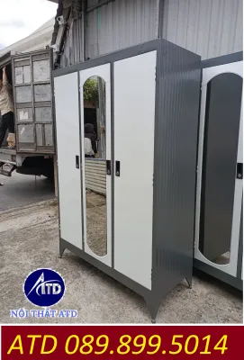 Tủ sắt 3 cánh đựng quần áo tiện lợi cao cấp giá rẻ tận xưởng giao hỏa tốc