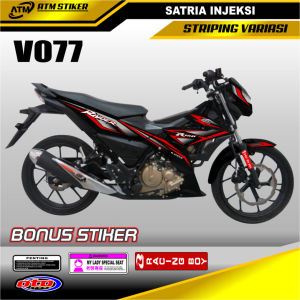 Stiker striping variasi suzuki satria injeksi
