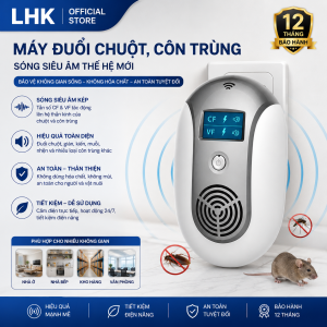 Máy Đuổi Muỗi Chuột Các Loại Côn Trùng Bằng Sóng Siêu Âm Hiệu Qủa Cao Sử Dụng Trong Nhà Vườn Trang Trại Không Ồn Không Hóa Chất An Toàn Hiệu Qủa