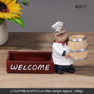 【Trusted】 European Creative Chef Wine Rack Paper Towel Rack Message Board Kitchen Decor for Western Restaurant Cafe Bar