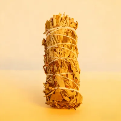 WHL California White Sage Set Healing Purifying Meditation 加州白鼠尾草套装（白鼠尾草*4+圣木支架+鲍鱼壳+火鸡毛） 冥想 净化空间水晶 颂钵能量