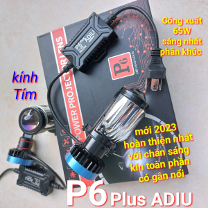Bóng đèn P6 plus ADIU 65W mới 2023 D6 T2 Pro ADIU kính Tím sáng rộng sáng mạnh