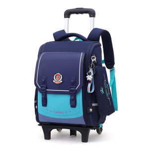 milu Natural Fish New Trolley Schoolbag Primary School Student 2-5 Large Capacity Detachable Backpack for Grade Men and Women