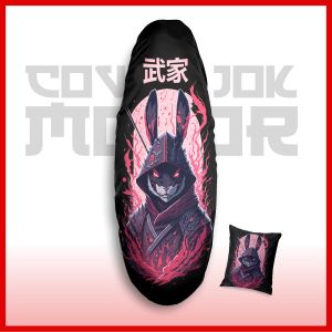 CS COVER JOK MOTOR MOTIF SAMURAI SERIES SARUNG JOK MOTOR BEAT VARIO SCOOPY GENIO MIO FINO NMAX PCX ALL MATIC UNIVERASL FULLPRINT WATERPROOF ANTI AIR ANTI CAKARAN KUCING